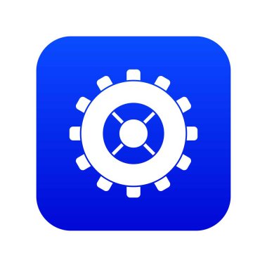 Dişli simgesi dijital mavi