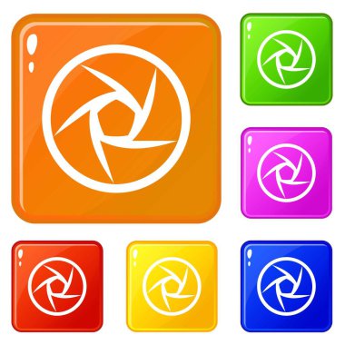 Video nesnel simgeleri vektör rengini ayarlar