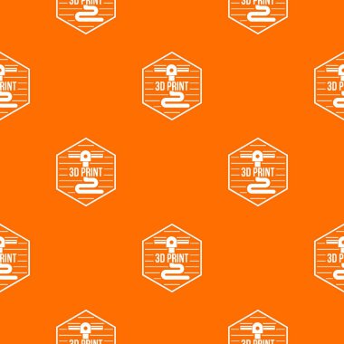 Modern 3d baskı deseni vektör turuncu