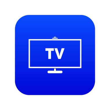 Televizyon simgesi dijital mavi