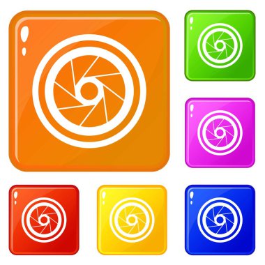 Büyük nesnel simgeler vektör rengini ayarlar