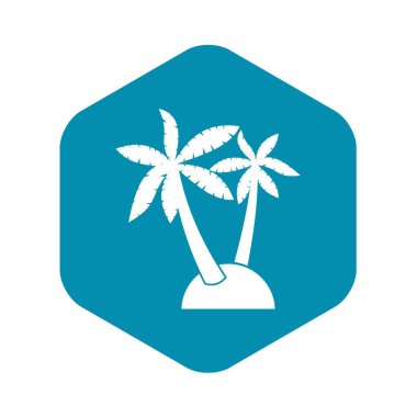 Palmiye ağaçları simgesi, basit tarzı