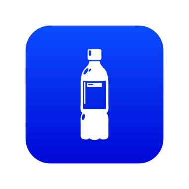 Plastik şişe simgesi mavi vektör