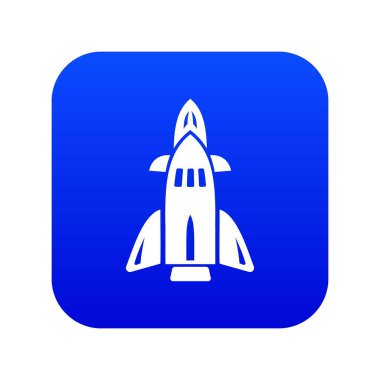 Roket simgesi mavi vektör