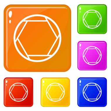 Kapalı nesnel simgeler vektör rengini ayarlar