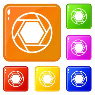 Yakın hedef simgeler vektör rengi ayarlamak