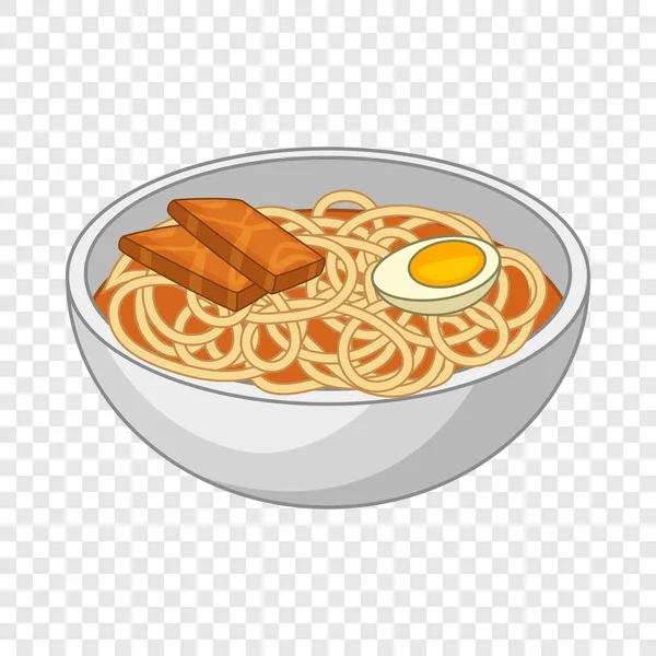 Ícone de macarrão Udon, estilo cartoon — Vetor de Stock