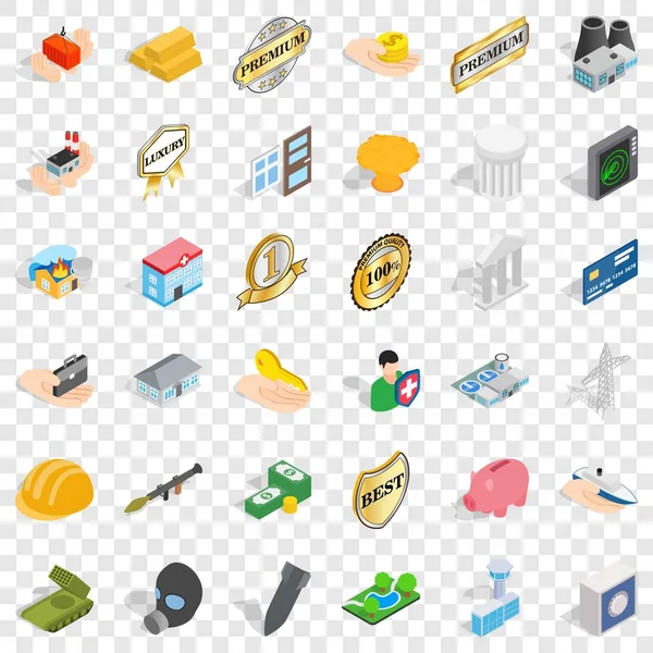 Conjunto de iconos corporativos, estilo isométrico — Vector de stock