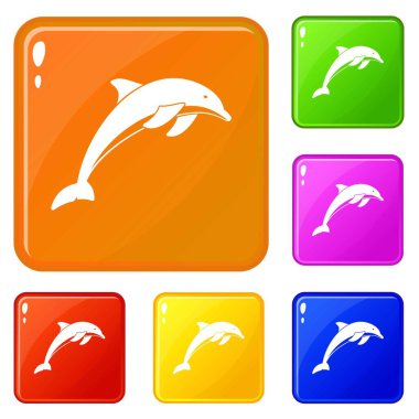 Yunus simgeler vektör renk ayarla