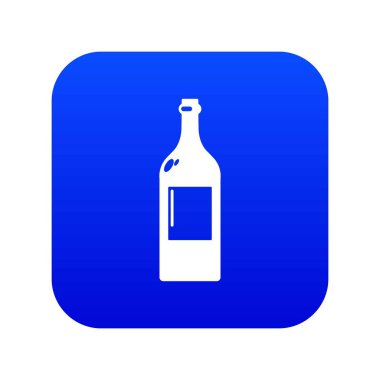 Alkol şişesi simgesi mavi vektör