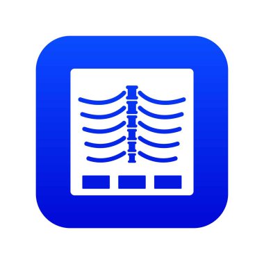 X ışını resim simgesi dijital mavi