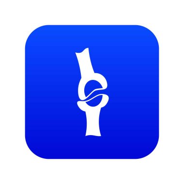 Diz eklemi simgesi dijital mavi