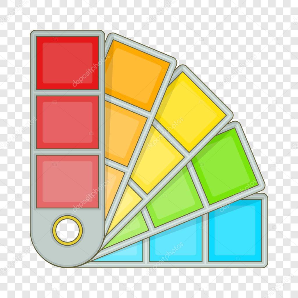 Color palette guide icon, cartoon style