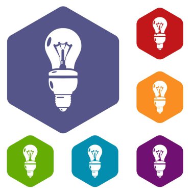 Ampul simgesi, basit siyah stil