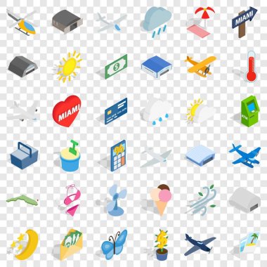 Geri kalan Icons set, izometrik stili