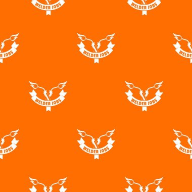 Kaynakçı iş deseni vektör turuncu