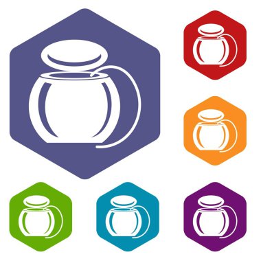 Diş ipi simgesi, basit siyah stil