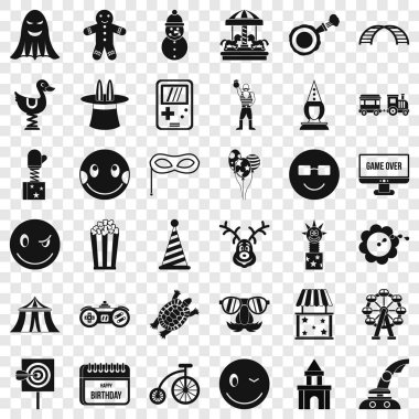 Komik Icons set, basit tarzı