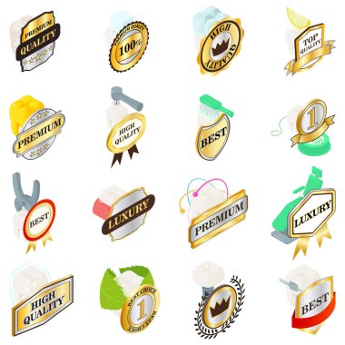 Lux diş hekimi simgeleri seti, biyometrik stil