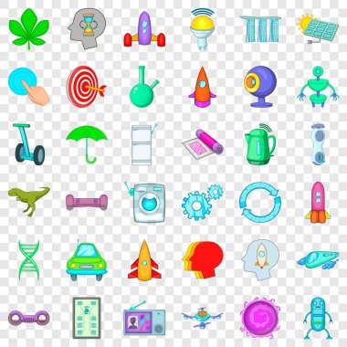 Gelecekteki Icons set, karikatür tarzı