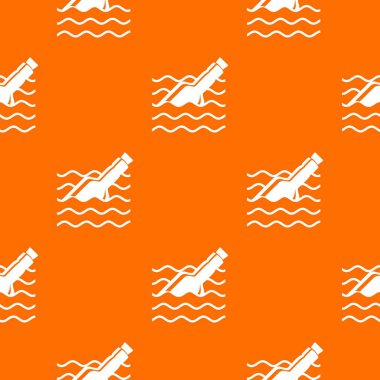 Şişe deseni vektör turuncu iletisi