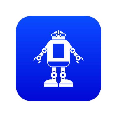 Otomasyon makinesi robot simgesi dijital mavi