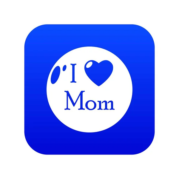 Love mother icon blue vector — Stock Vector