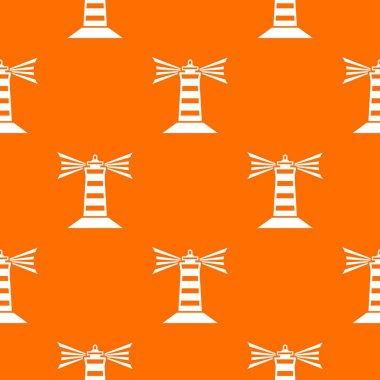 Deniz feneri desen vektör turuncu