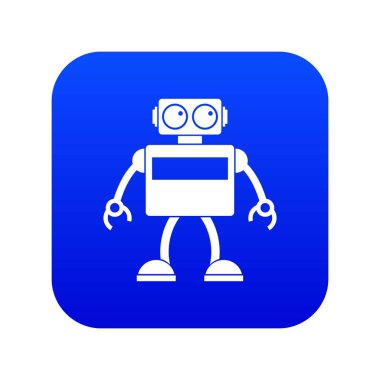 Android robot simgesi dijital mavi