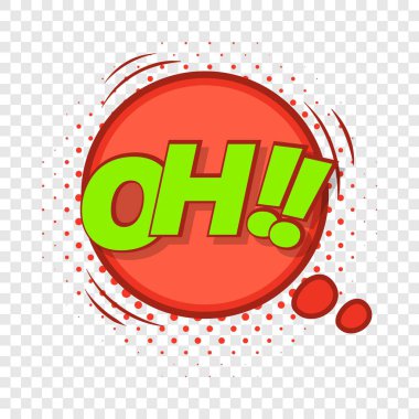 Oh, komik konuşma balonu simgesini, pop sanat tarzı