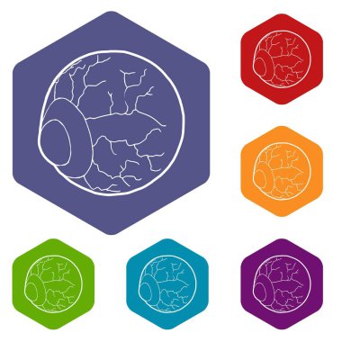 Göz simgeleri vektör heksahedron