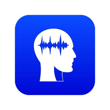 Ses dalgası simgesi dijital mavi