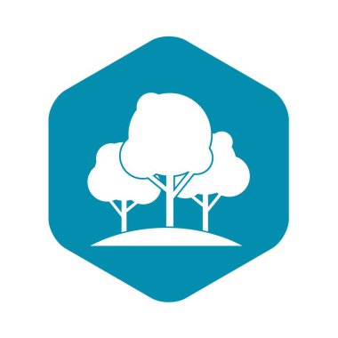 Orman ağaçları simgesi, basit tarzı