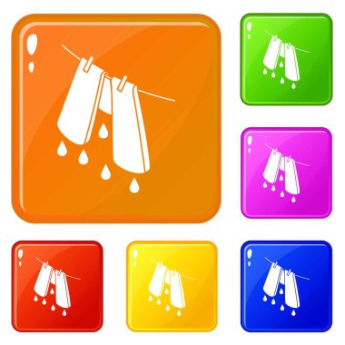 Simgeler kurutma pantolon vektör renk ayarla