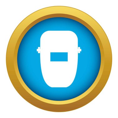 Kaynak maskesi izole mavi simge vektör