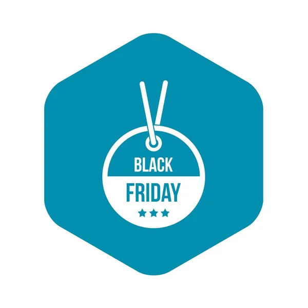 Black Friday ícone de etiqueta de venda, estilo simples — Vetor de Stock