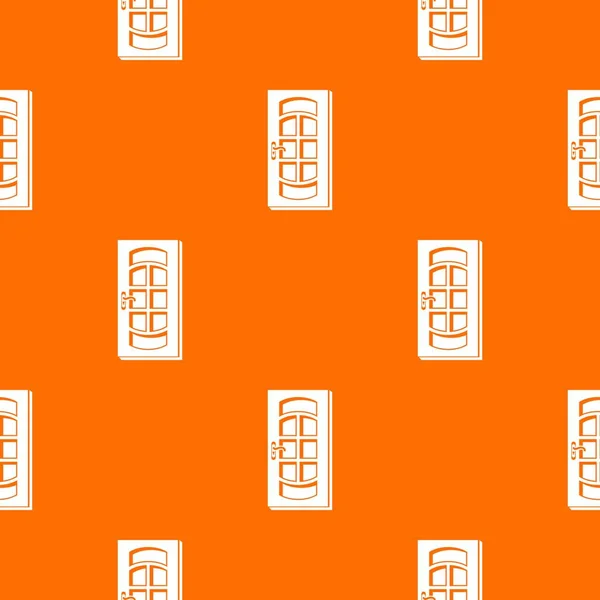 ドアパターンベクトルオレンジ — ストックベクタ