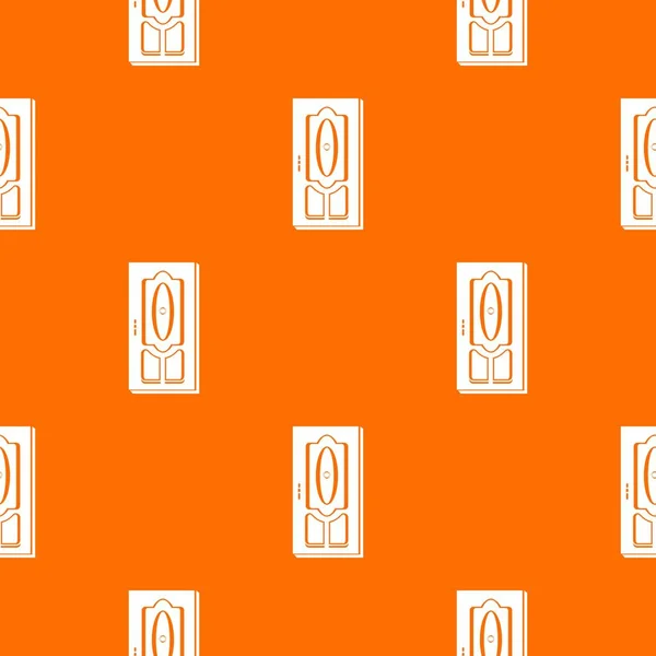 Tahta kapı desenli turuncu taşıyıcı — Stok Vektör