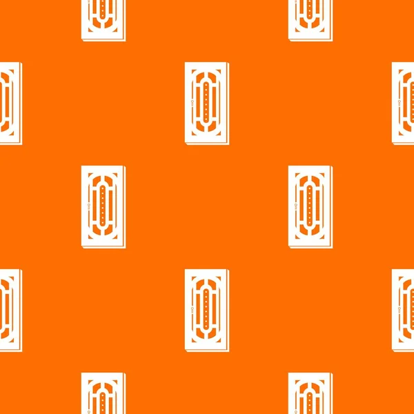 Patrón de puerta vector naranja — Vector de stock