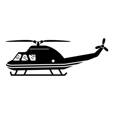 Çizgili çizgi helikopter simgesi, basit stil