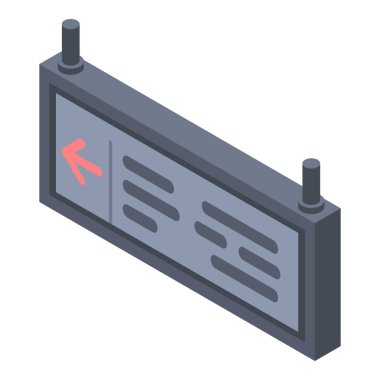 Demiryolu yönü afiş simgesi, biyometrik stil