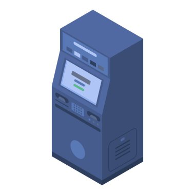 Atm nakit simgesi, izometrik stil