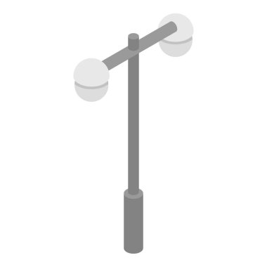 Sokak ışık ayağı simgesi, izometrik stili