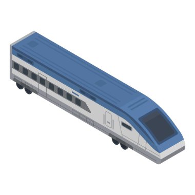 Modern hızlı tren simgesi, izometrik stil