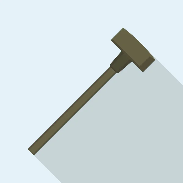 Gumové kladivo ikona, plochý — Stockový vektor