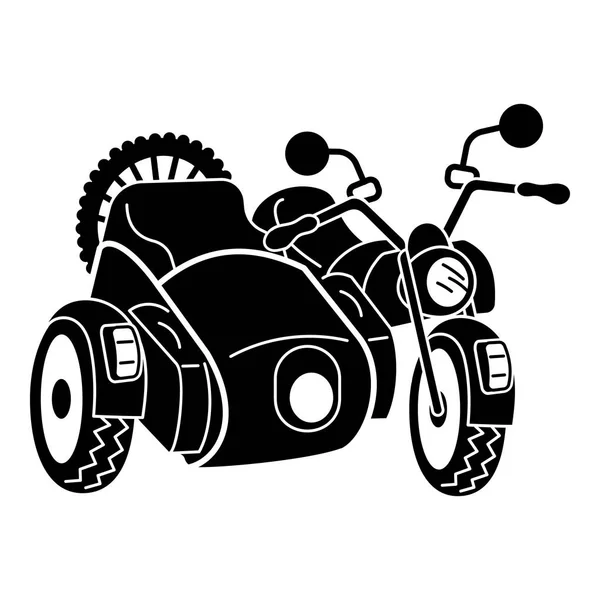 Ícone de moto retro, estilo simples — Vetor de Stock