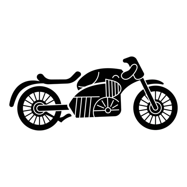 Vieille icône de moto, style simple — Image vectorielle