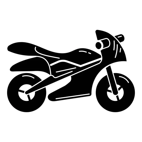 Liten motorcykel ikon, enkel stil — Stock vektor