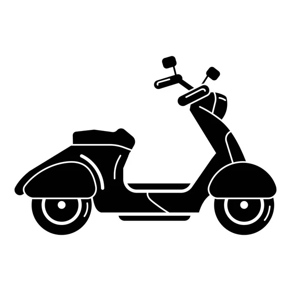 Retro scooter simgesi, basit stil — Stok Vektör