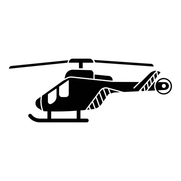 Icono de helicóptero de metal, estilo simple — Vector de stock